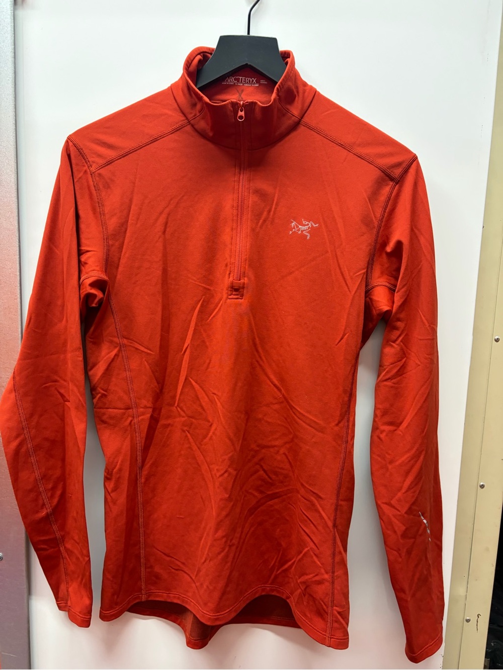 Arc'teryx Men's Red-Orange Half-Zip Performance Pullover